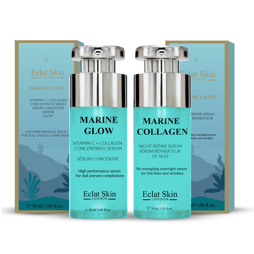 Marine Collagen Night Repair Serum 30ml + Marine Glow Vitamin C + Collagen Concentrate Serum 30ml