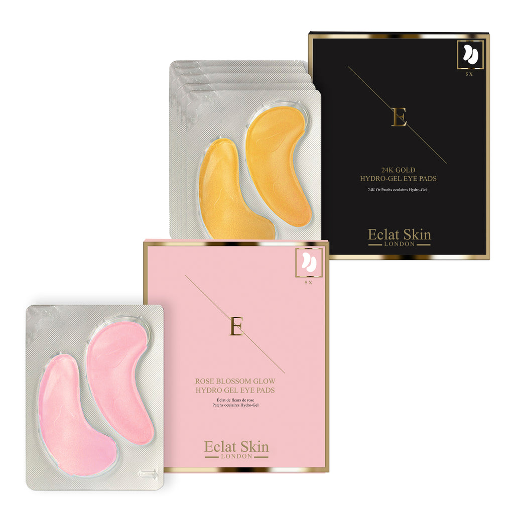 Rose Blossom Glow and 24K Gold Hydro Gel Eye pads Kit